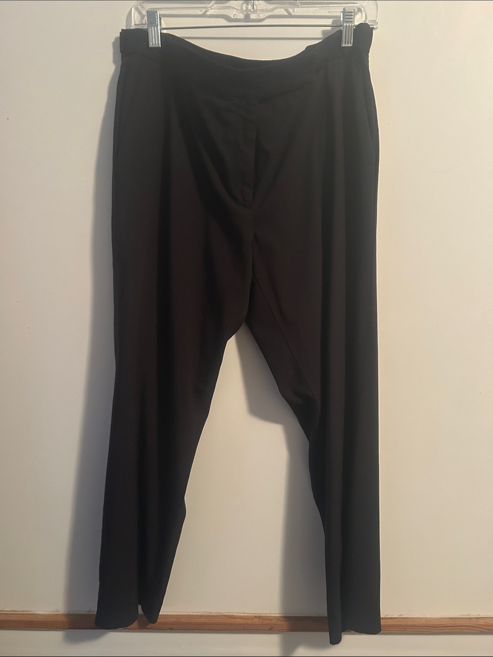 Emanuel Ungaro Black wool blend Straight Fit trouser
